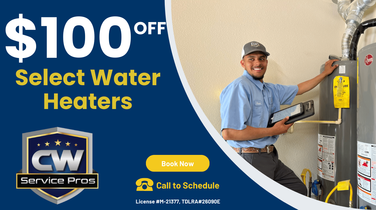 $100 off Select Water Heaters
