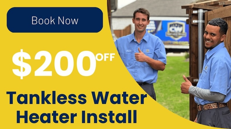 $200 off Tankless Water Heater Install