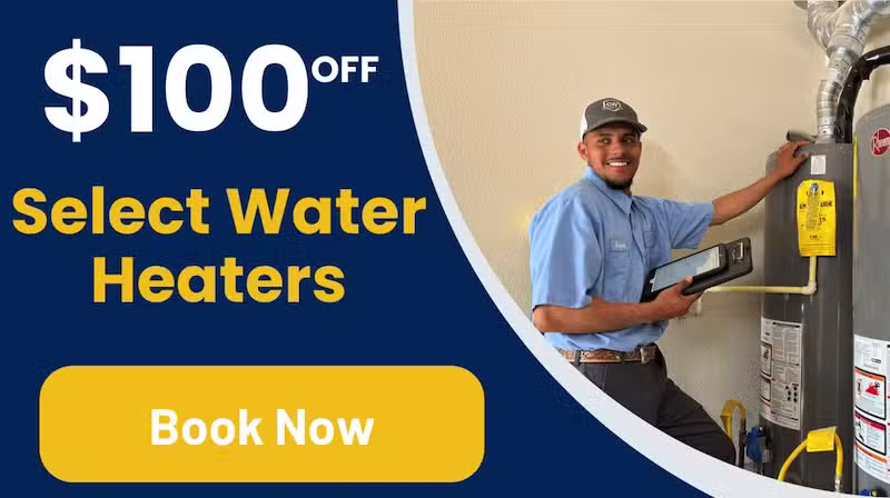 100 off Select Water Heaters offer by CW Service Pros
