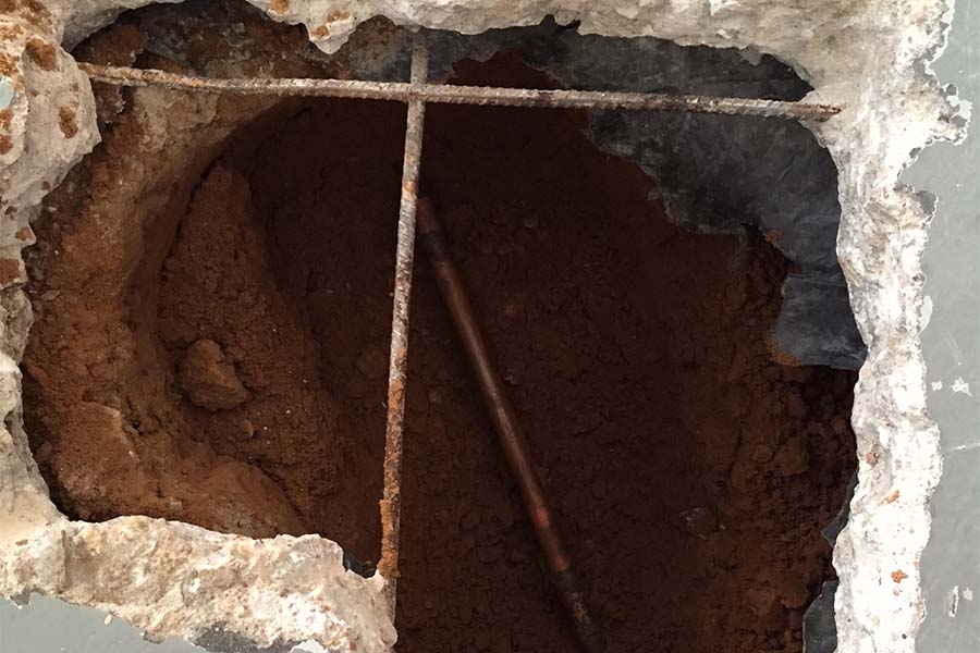 Slab leak repair in Lewisville