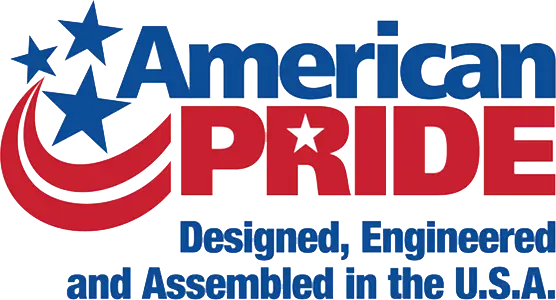 American Pride logo with stars and U.S.A. assembly message