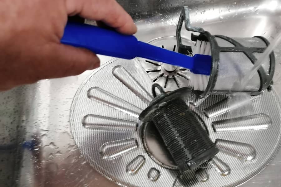 A dirty filter can cause a clogged dishwasher